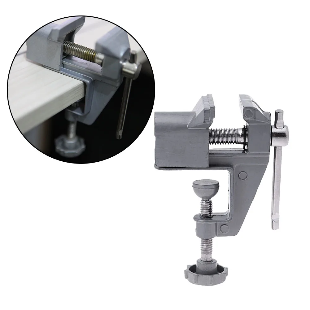 HUPENG SDSF Bench Vise Table Screw Vise Aluminium Alloy 30mm Table Bench Clamp Vise for DIY Craft Mold Fixed Repair Tool 